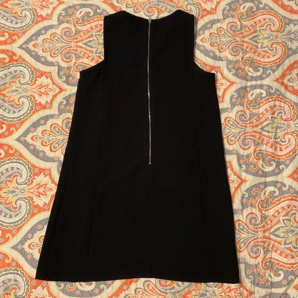 Black Sleeveless Shift Dress - Picture 2 of 6